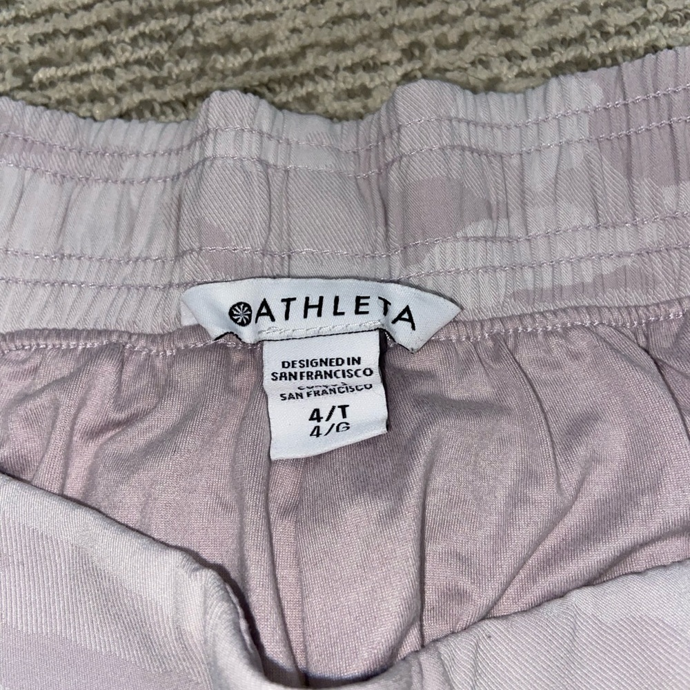 Athleta Brooklyn Lined Pink Camo Joggers - Picture 3 of 4